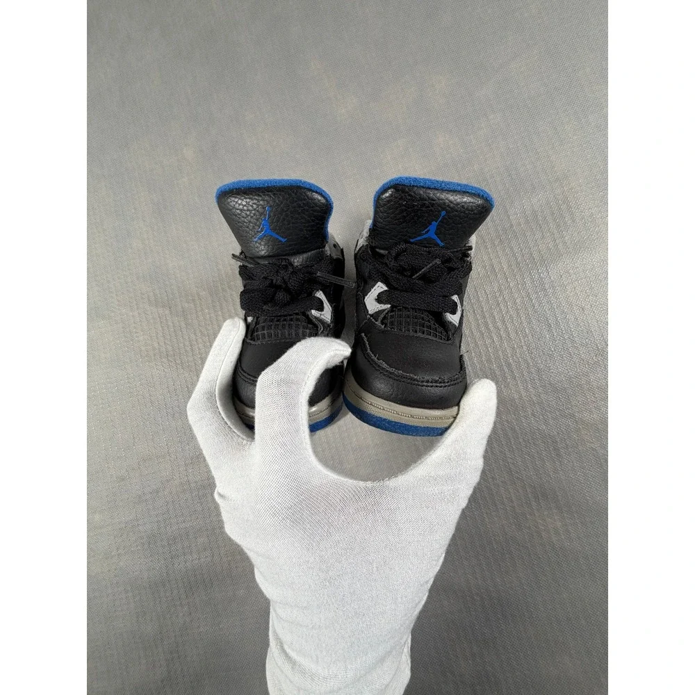 Jordan 4 Retro Black Royal Blue Toddler Shoes Size 6C